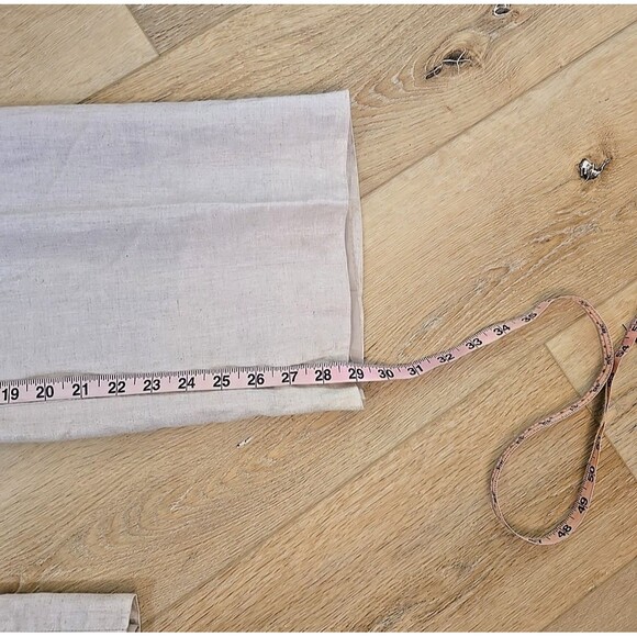 Harve Benard Tan Shimmer Linen Straight Leg Dress Pants Womens 10 Holiday Lined - Picture 4 of 11